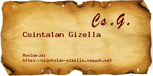 Csintalan Gizella névjegykártya